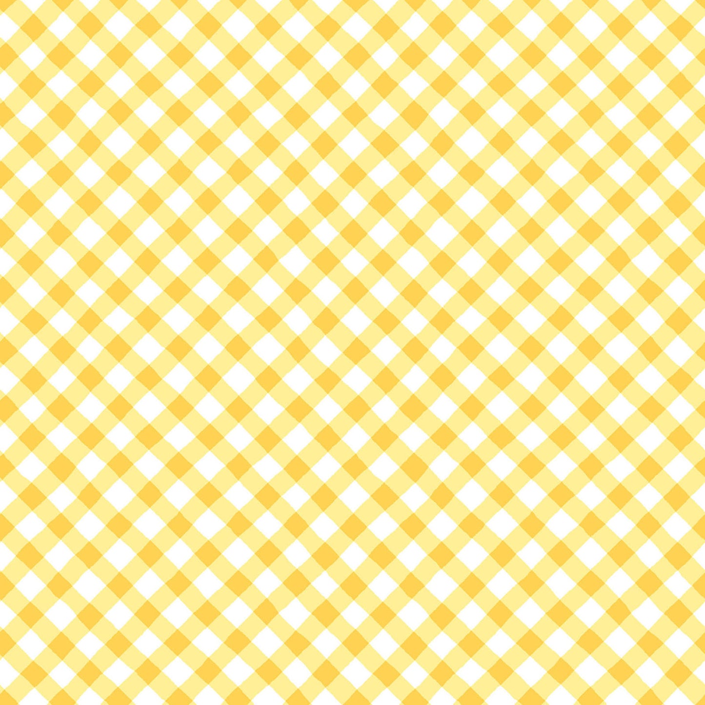Pattern Classic Gingham in green, yellow, blue and red from The Sippin' on Sunshine collection by Kimberbell for Maywood Studio celebrates summer with playful picnic and warm-weather motifs. This collection features bright citrus slices, refreshing drinks, gingham checks, and ditsy florals across a vibrant palette of sky blue, lemon yellow, pink, and red.