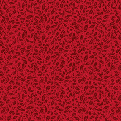 Pattern Holly Red from the Poinsettias at Christmas collection, designed by Jennifer Bosworth for Riley Blake Designs, is a gorgeous holiday fabric line. It blends traditional Christmas motifs with elegant, shimmering gold metallic foil accents. The 100% cotton fabrics are perfect for heirloom-style holiday quilts, tree skirts, stockings, table runners and so much more.