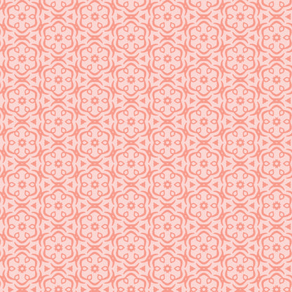 Pattern Jasmine (backgrounds in Coral, Turquoise, & Green): A detailed botanical pattern featuring Jasmine blossoms from The Gardening Girl fabric collection by Hang Tight Studio for Cloud9 Fabrics is a 16-piece, 100% organic cotton collection inspired by springtime, blooming flowers, and the joy of gardening. The collection features a modern-yet-timeless aesthetic in a refreshing palette of coral, green, grey, and white.