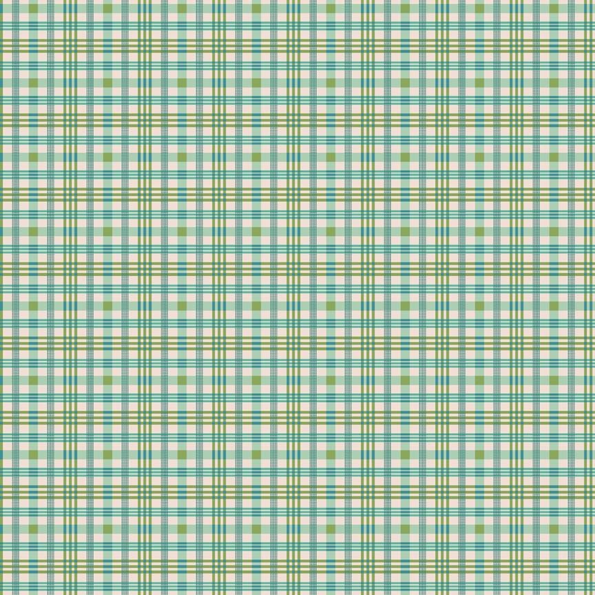 Pattern Plaid Sea Glass from The Farmer’s Daughter collection, designed by Lori Holt of Bee in My Bonnet for Riley Blake Designs, is a nostalgic and charming celebration of rural farm life. Inspired by Lori Holt’s family heritage, this 100% premium cotton collection evokes memories of simple times with a vibrant, vintage-inspired aesthetic.