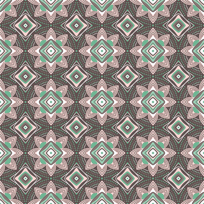 Pattern Radiant Blooms (backgrounds in Gray/Turquoise and  White/Turquoise, & Coral): A bold, graphic floral design resembling sunny garden light.t from The Gardening Girl fabric collection by Hang Tight Studio for Cloud9 Fabrics is a 16-piece, 100% organic cotton collection inspired by springtime, blooming flowers, and the joy of gardening. The collection features a modern-yet-timeless aesthetic in a refreshing palette of coral, green, grey, and white.