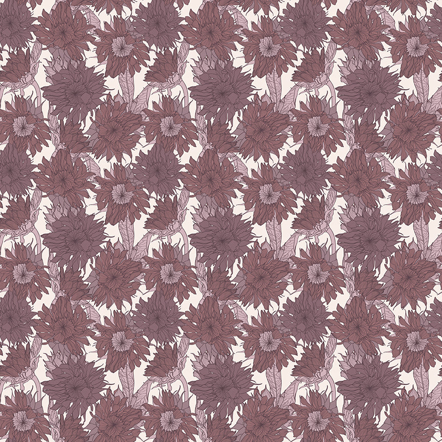 Pattern Sunflowers Grape from the Evening on the Prairie for riley Blake designs