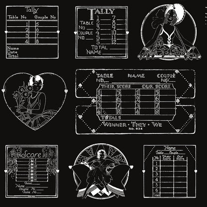 Pattern Take Heart Tally Card black Take heart Collection