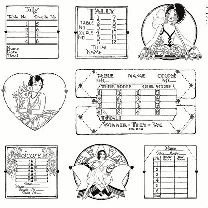 Pattern Take Heart Tally Card black Take heart Collection