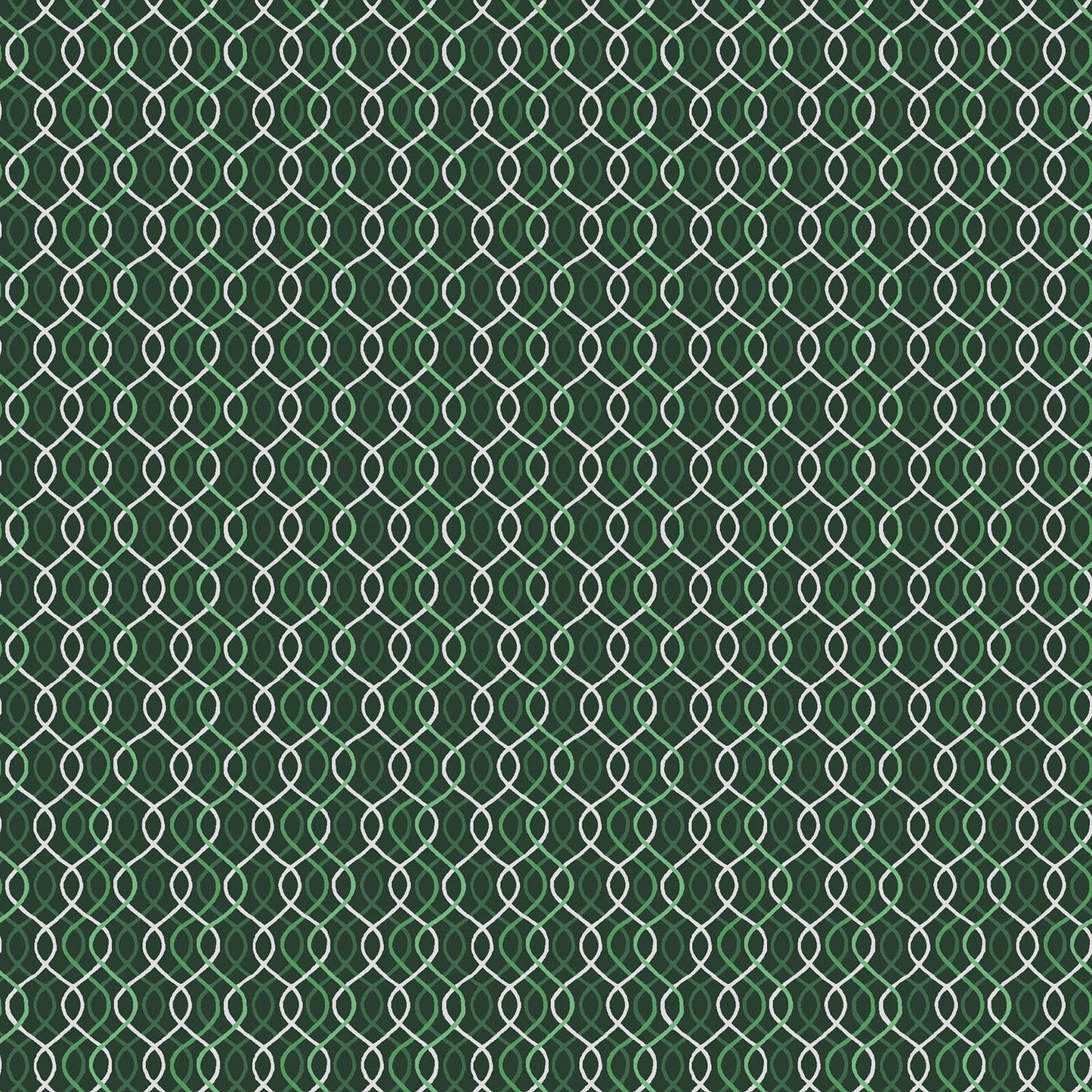 Pattern Wavy Lines / Texture Print: A versatile tonal coordinate featuring layered, wavy lines combined with tiny metallic dots, Background Colors: Snow White, rich Red, and Green, with multi-colored metallic waves from The Merry Mix collection by Maywood Studio featuring a classic Christmas color palette of snow white, berry red, and holly green. It is characterized by nostalgic holiday motifs, prancing reindeer, and florals, all elevated with shimmering metallic gold and silver accent