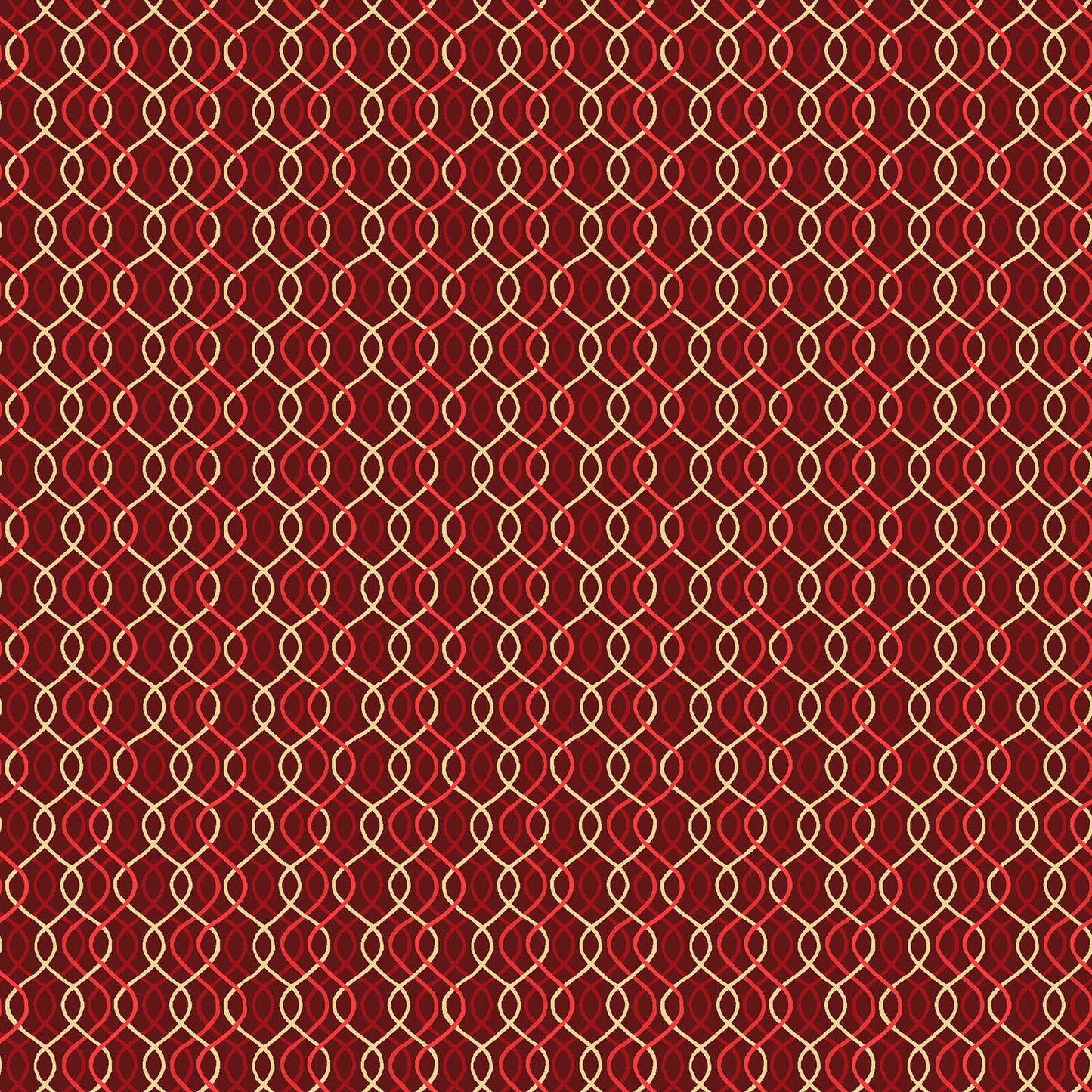 Pattern Wavy Lines / Texture Print: A versatile tonal coordinate featuring layered, wavy lines combined with tiny metallic dots, Background Colors: Snow White, rich Red, and Green, with multi-colored metallic waves from The Merry Mix collection by Maywood Studio featuring a classic Christmas color palette of snow white, berry red, and holly green. It is characterized by nostalgic holiday motifs, prancing reindeer, and florals, all elevated with shimmering metallic gold and silver accent
