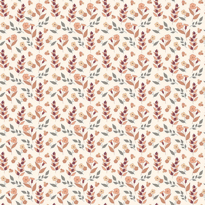 Pattern autumn floral white from the Evening on the Prairie for riley Blake designs