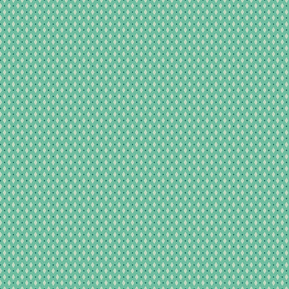 Pattern Diamonds (Leaf): A geometric pattern consisting of small, connected diamond shapes. Fabric patterns are from The Berry & Sage fabric collection by Lori Holt for Riley Blake Designs which is a vintage-inspired line  characterized by a color palette of coral, tea rose, cherry, alpine, latte, and sage.