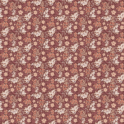 Pattern ditsy floral marsala from the Evening on the Prairie for riley Blake designs