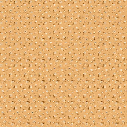 Pattern from the Denim &  Daisy collection by Lori Holt of Bee in my Bonnet for Riley Blake Designs. The collection pairs classic denim blues with cheerful daisy yellows, warm mustard golds and soft creamy / white backgrounds. It blends vintage-inspired ditsy florals, geometric prints, checks, and true woven denim yardage.