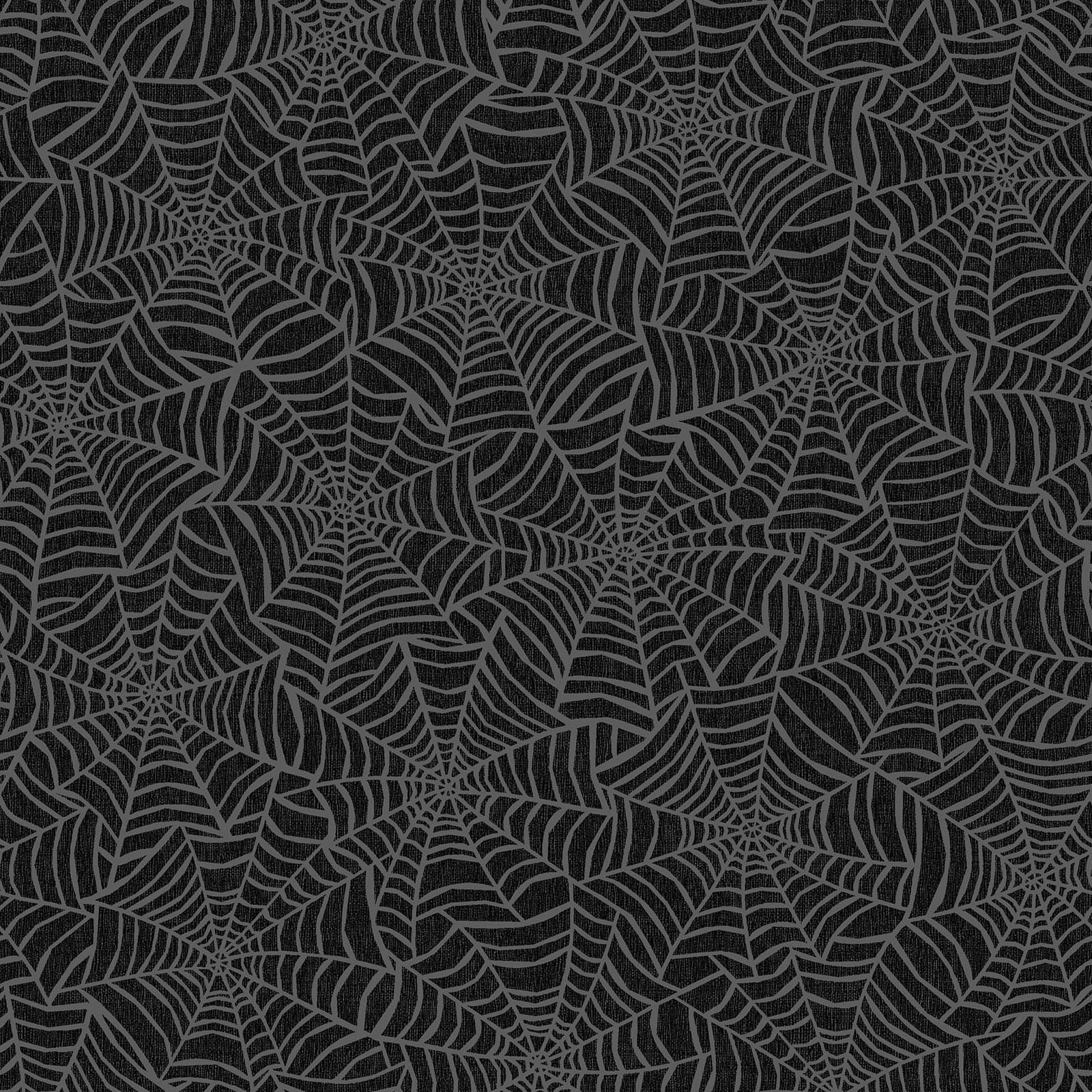 Pattern from the Pumpkin Grove fabric Collection Spider Webs: An allover tossed spider web texture. Backgrounds: Available in Black, Orange, and Cream.. The Collection by Maywood Studio is a rustic, farmhouse-inspired Halloween line featuring sophisticated seasonal palette and includes22 patterns characterized by textured backgrounds and classic spooky motifs