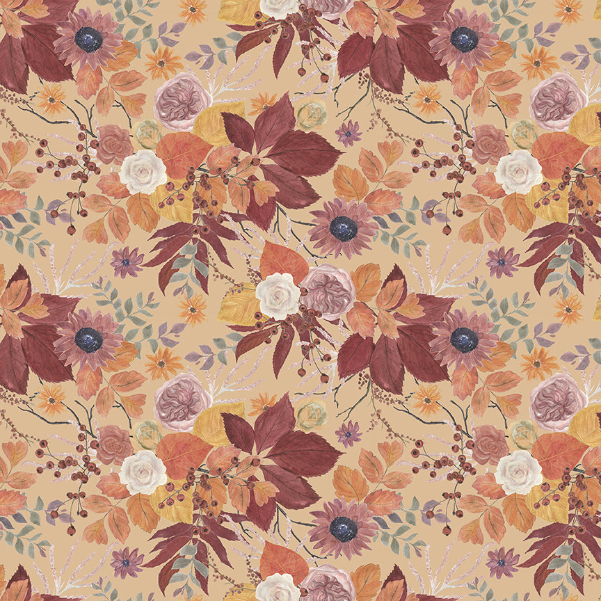 Pattern main beige  from the Evening on the prairie collection for riley blake designs