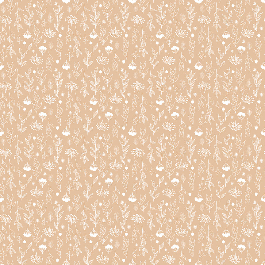 Pattern_pairie floral beige from the Evening on the prairie collection for riley blake designs