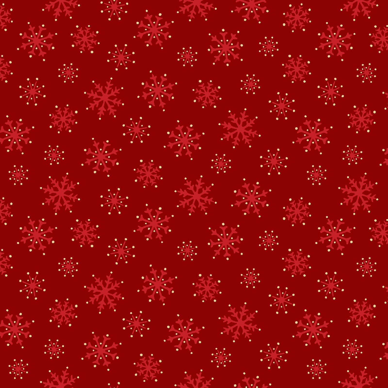 Pattern Snowflakes: A dense, elegant pattern of varying sizes of delicate snowflakes, embellished with shimmering metallic silver and gold, Background Colors: Featured prominently on Holly Green, berry Red, and Snow White  from The Merry Mix collection by Maywood Studio featuring a classic Christmas color palette of snow white, berry red, and holly green. It is characterized by nostalgic holiday motifs, prancing reindeer, and florals, all elevated with shimmering metallic gold and silver accent
