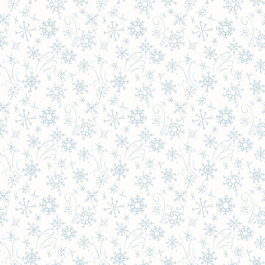Pattern snowflakes snowy from the Santa's Tree Farm collection