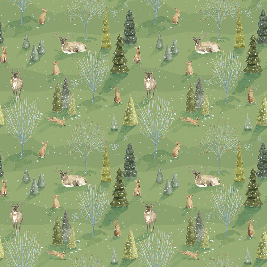 Pattern tree farm green from the Santa's Tree Farm collection