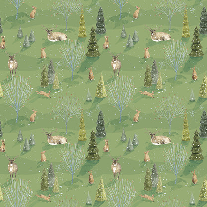 Pattern tree farm green from the Santa's Tree Farm collection