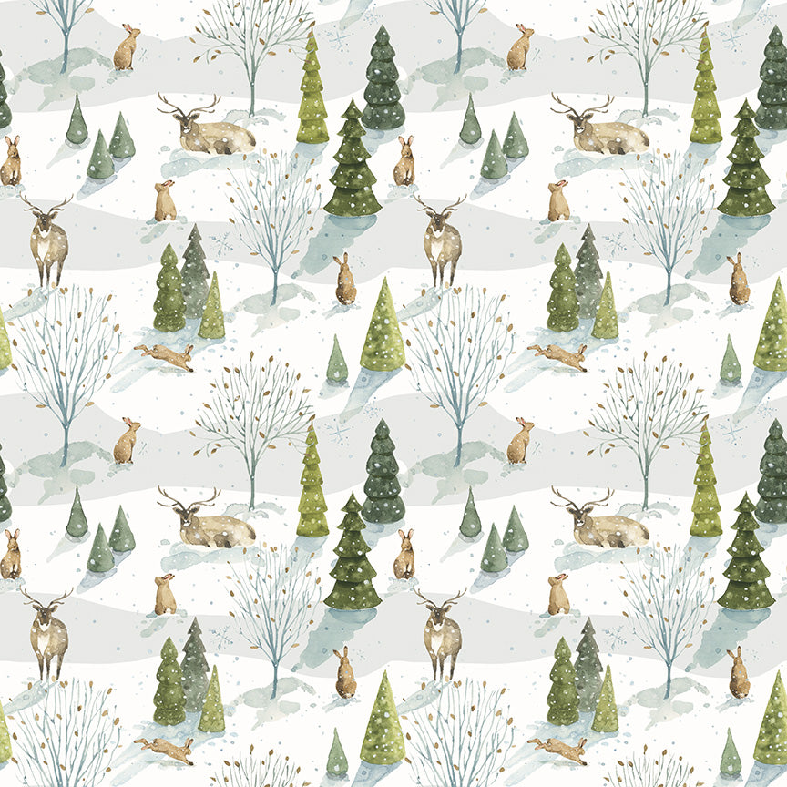 Pattern tree farm white from the Santa's Tree Farm collection