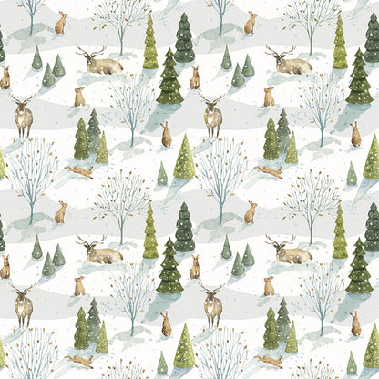 Pattern tree farm white from the Santa's Tree Farm collection