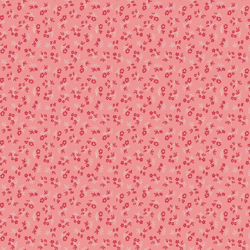 Pattern vintage Coral from The Farmer’s Daughter collection, designed by Lori Holt of Bee in My Bonnet for Riley Blake Designs, is a nostalgic and charming celebration of rural farm life. Inspired by Lori Holt’s family heritage, this 100% premium cotton collection evokes memories of simple times with a vibrant, vintage-inspired aesthetic.