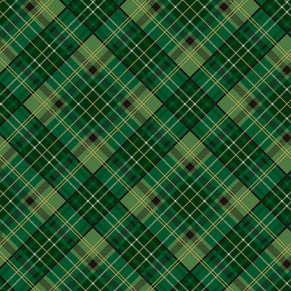 Patterns Plaid Red Green and Multi Foils from the Poinsettias at Christmas collection, designed by Jennifer Bosworth for Riley Blake Designs, is a gorgeous holiday fabric line. It blends traditional Christmas motifs with elegant, shimmering gold metallic foil accents. The 100% cotton fabrics are perfect for heirloom-style holiday quilts, tree skirts, stockings, table runners and so much more.