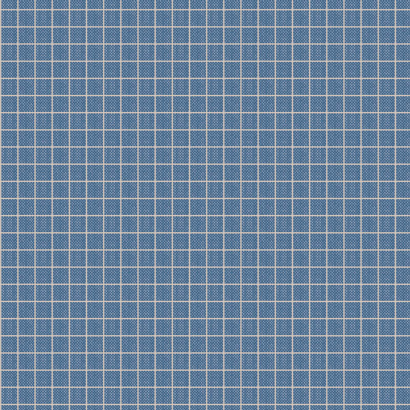 Pattern Plaid Blue (160072/1.5.9): A woven plaid design in blue, great for contrast in quilting. from The Tilda "Creating Memories" Summer & Ocean Blues collection is designed by Tone Finnanger, featuring a curated selection of 16 fabrics (a mix of prints and wovens) inspired by the sea and summer days. The collection emphasizes blues, white, and hints of ginger/saffron, characterized by small-scale designs like ditsy flowers, stripes, and dots.