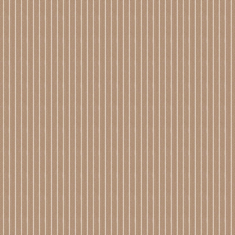pattern stripe toffee a classic pinstripe design from The Tilda Creating Memories Autumn collection (part of the Seasonal Basics range) features 16 small-patterned fabrics in warm tones of ginger, saffron, brown, and rust, with touches of blue-grey and khaki. Designed by Tone Finnanger, the collection blends 9 printed and 7 woven cotton designs—including dainty florals, delicate stripes, and timeless plaids—ideal for quilting, softies, and  crafting.