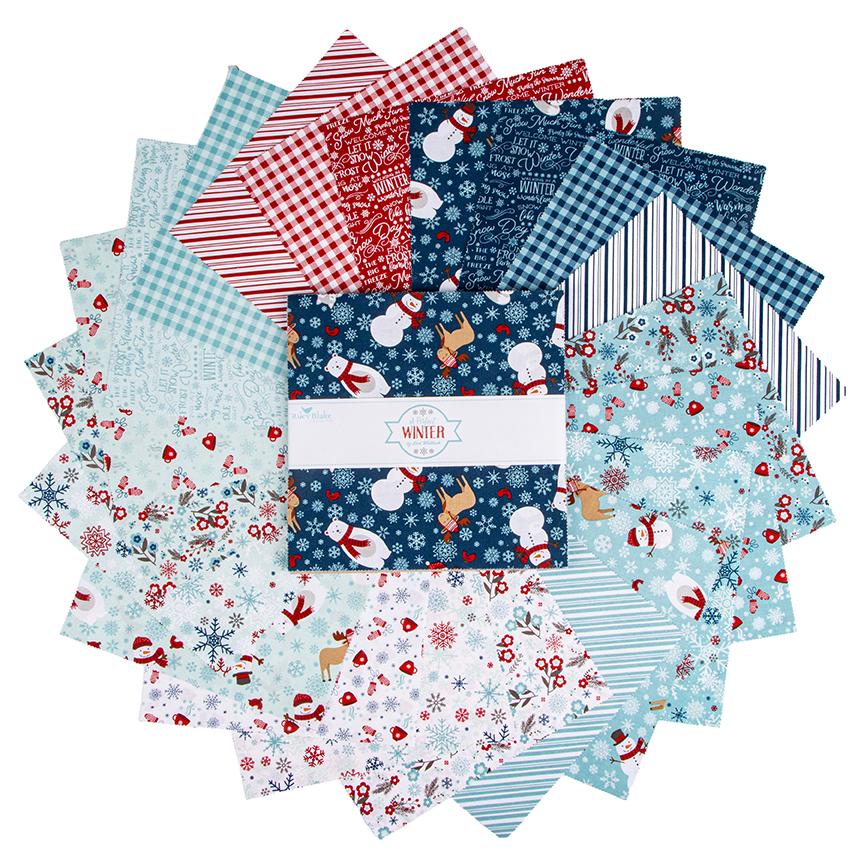 The A Perfect Winter collection by Lori Whitlock for Riley Blake Designs is a festive seasonal line. It features a cozy palette of icy blues, powder white, and rich red. This collection is perfect for winter projects, quilts, apparel, and home decor.