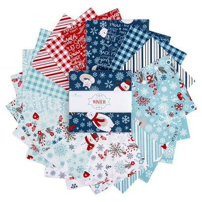 The A Perfect Winter collection by Lori Whitlock for Riley Blake Designs is a festive seasonal line. It features a cozy palette of icy blues, powder white, and rich red. This collection is perfect for winter projects, quilts, apparel, and home decor.