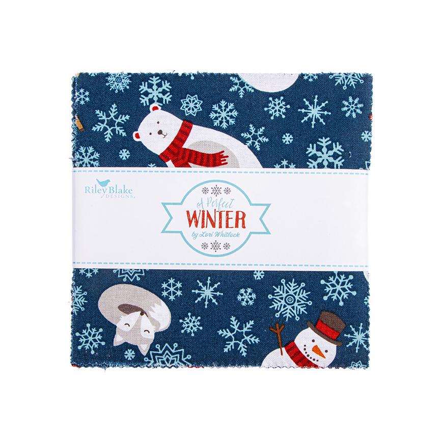 The A Perfect Winter collection by Lori Whitlock for Riley Blake Designs is a festive seasonal line. It features a cozy palette of icy blues, powder white, and rich red. This collection is perfect for winter projects, quilts, apparel, and home decor.