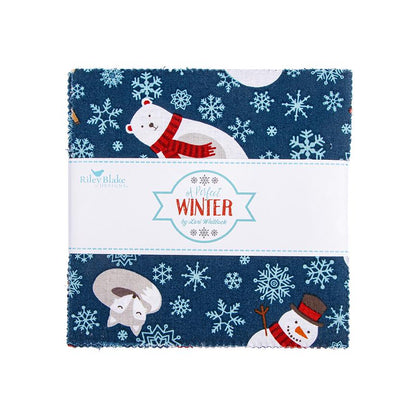 The A Perfect Winter collection by Lori Whitlock for Riley Blake Designs is a festive seasonal line. It features a cozy palette of icy blues, powder white, and rich red. This collection is perfect for winter projects, quilts, apparel, and home decor.