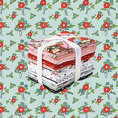 This Fat Quarter precut bundle includes 25 pieces from the Take Heart collection by J. Wecker Frisch for Riley Blake Designs.