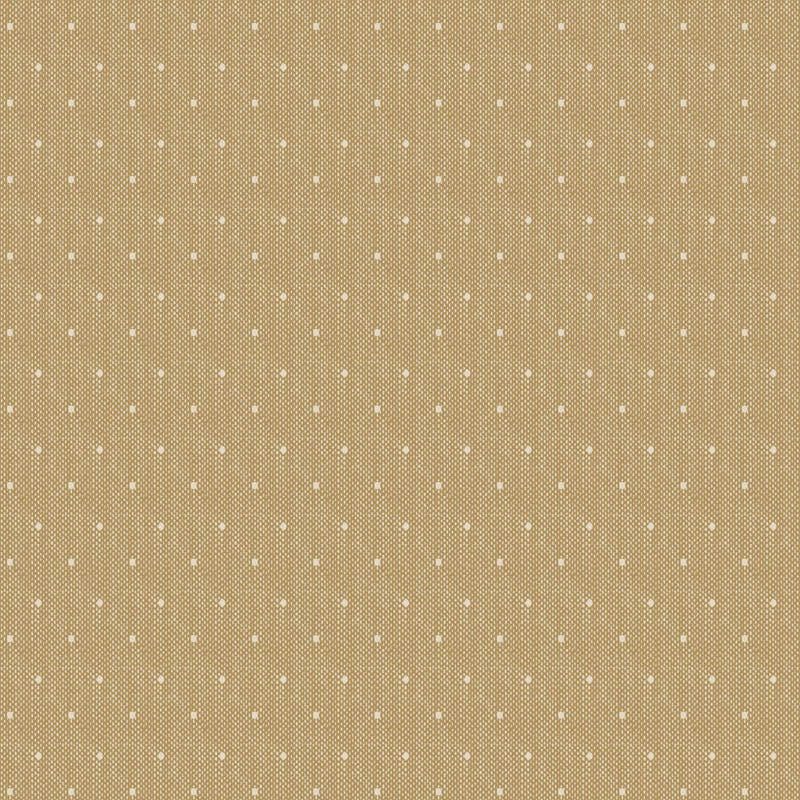 Pattern tinydot khaki a charming, classic dot print in khaki  from The Tilda Creating Memories Autumn collection (part of the Seasonal Basics range) features 16 small-patterned fabrics in warm tones of ginger, saffron, brown, and rust, with touches of blue-grey and khaki. Designed by Tone Finnanger, the collection blends 9 printed and 7 woven cotton designs—including dainty florals, delicate stripes, and timeless plaids—ideal for quilting, softies, and  crafting.