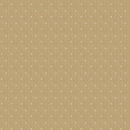 Pattern tinydot khaki a charming, classic dot print in khaki  from The Tilda Creating Memories Autumn collection (part of the Seasonal Basics range) features 16 small-patterned fabrics in warm tones of ginger, saffron, brown, and rust, with touches of blue-grey and khaki. Designed by Tone Finnanger, the collection blends 9 printed and 7 woven cotton designs—including dainty florals, delicate stripes, and timeless plaids—ideal for quilting, softies, and  crafting.