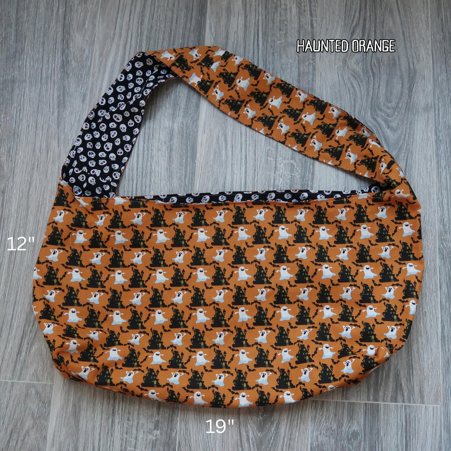 Bags: Halloween Bag / Treat Bag / Slouch Bag / Reusable Grocery Bag