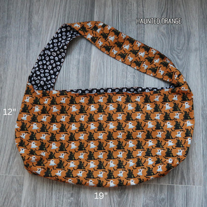 Bags: Halloween Bag / Treat Bag / Slouch Bag / Reusable Grocery Bag