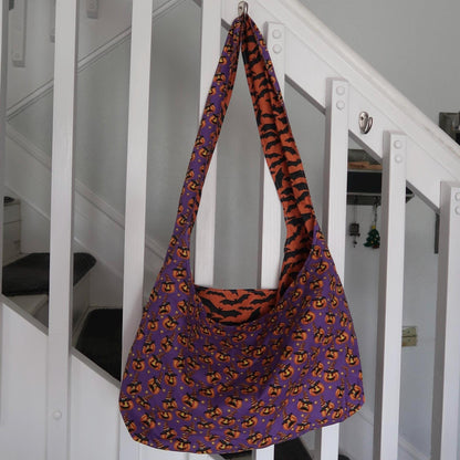 Bags: Halloween Bag / Treat Bag / Slouch Bag / Reusable Grocery Bag