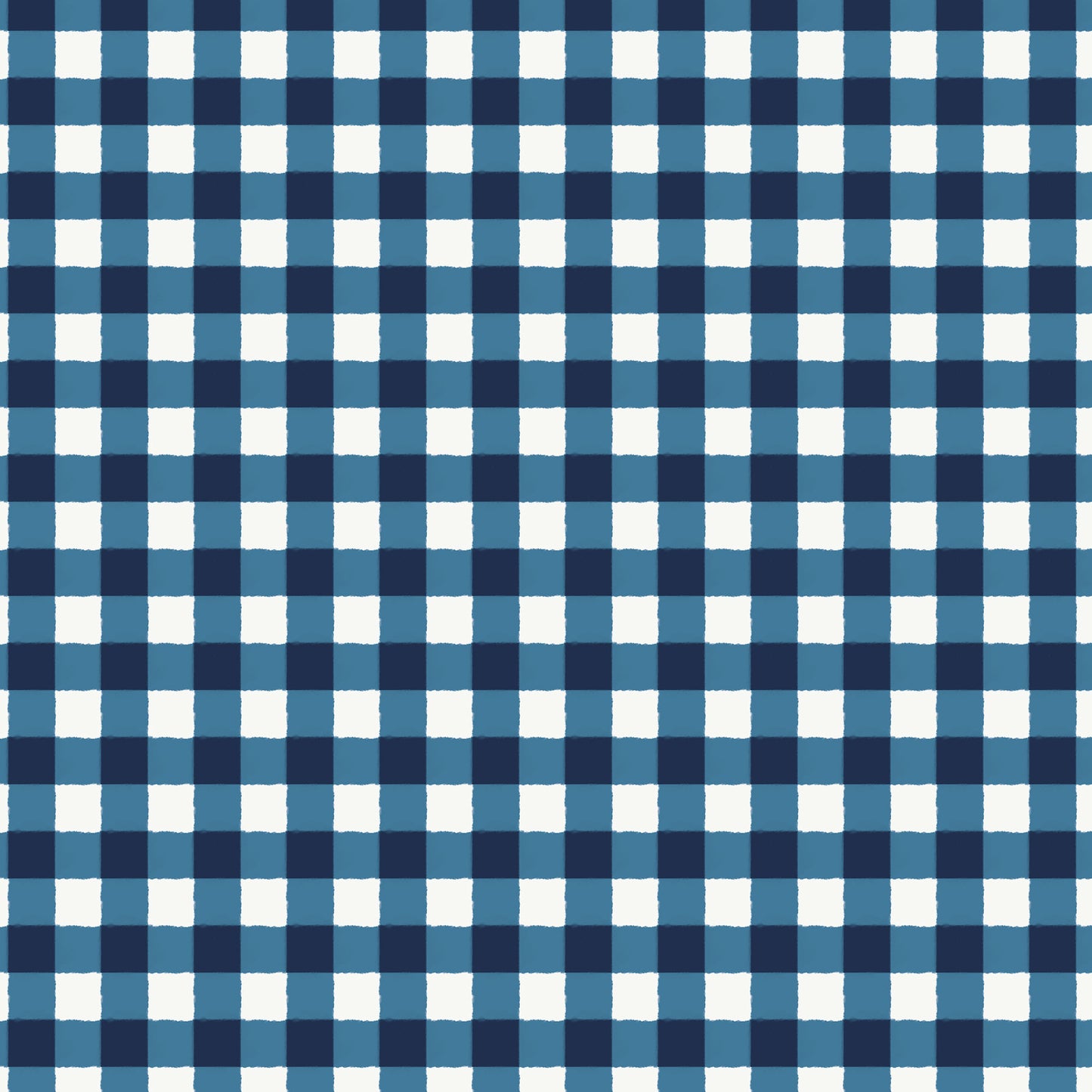 This pattern is gingham blue from The Jubilant fabric collection, which is a summer-theme inspired by outdoor picnics and vintage celebration. Collection offers color of navy, red, blue, sand, cream with patterns Bold Florals: Inspired by summer gardens and vintage charm. Classic Gingham: Traditional checked patterns suitable for picnic-themed projects. Sweet Cherries: Playful fruit motifs that emphasize the summer theme. Dots and Spots: Geometric accents to complement the larger focal prints.