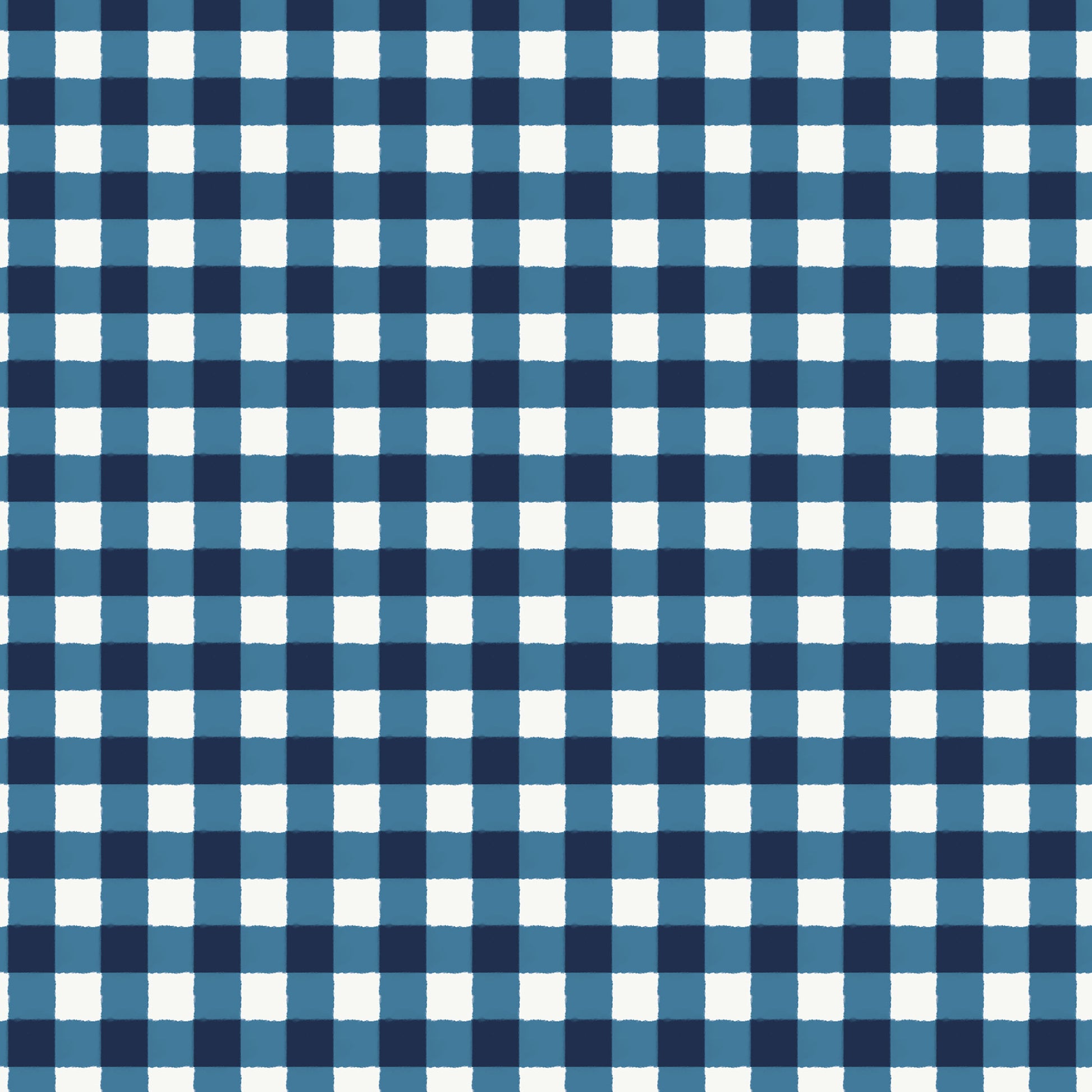 This pattern is gingham blue from The Jubilant fabric collection, which is a summer-theme inspired by outdoor picnics and vintage celebration. Collection offers color of navy, red, blue, sand, cream with patterns Bold Florals: Inspired by summer gardens and vintage charm. Classic Gingham: Traditional checked patterns suitable for picnic-themed projects. Sweet Cherries: Playful fruit motifs that emphasize the summer theme. Dots and Spots: Geometric accents to complement the larger focal prints.