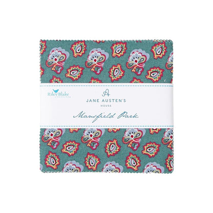 Fabric Floral/Patterned PRECUTS: 5" Stacker,Collection Mansfield from Riley Blake