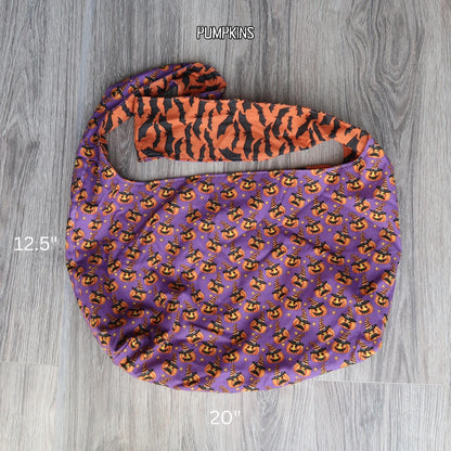 Bags: Halloween Bag / Treat Bag / Slouch Bag / Reusable Grocery Bag