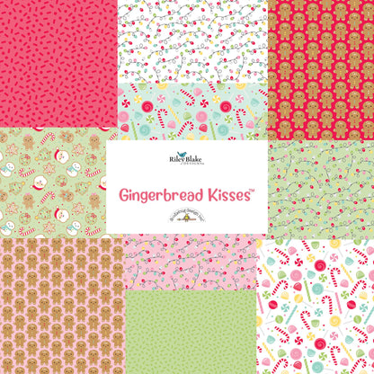 Fabric Christmas BUNDLES: Collection Gingerbread Kisses from Riley Blake