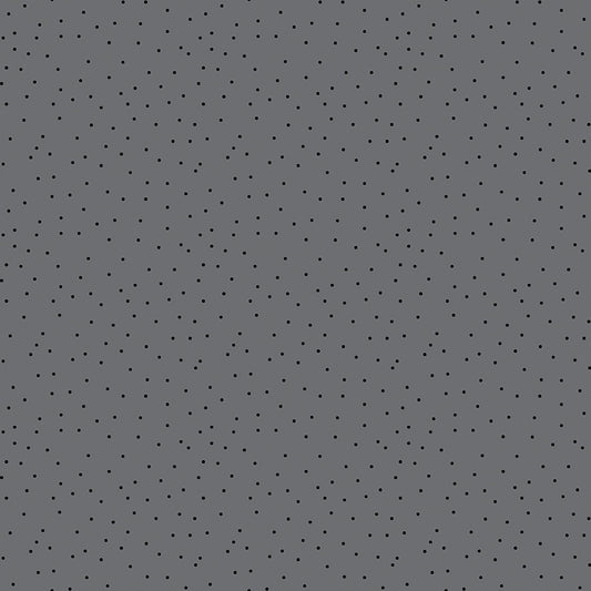 cotton fabric basics gray background with small black dots
