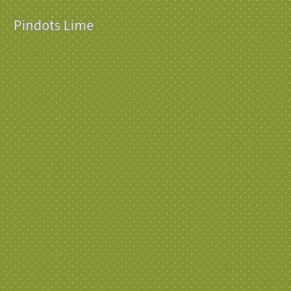 cotton fabric basics_solid_color_lime_background_with_white_dots