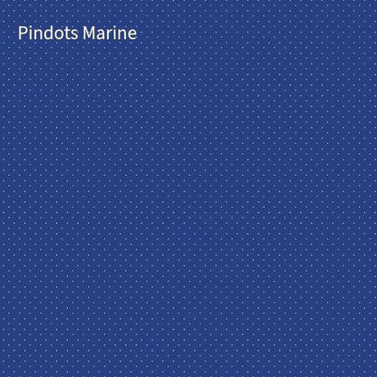 cotton fabric basics_solid_color_marine background with_dots