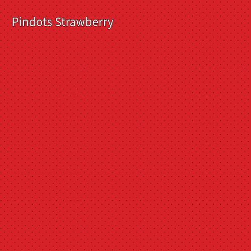 cotton fabric  basics_solid_color_red background with_black dots
