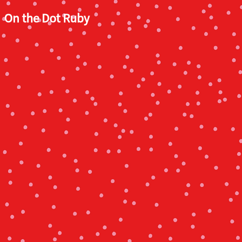 cotton fabric basics solid colors On the Dot collection color Ruby with white dots