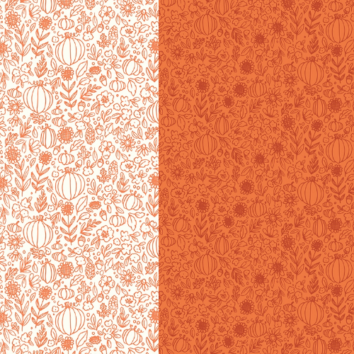 cotton fabric  fall themed with pumpkins