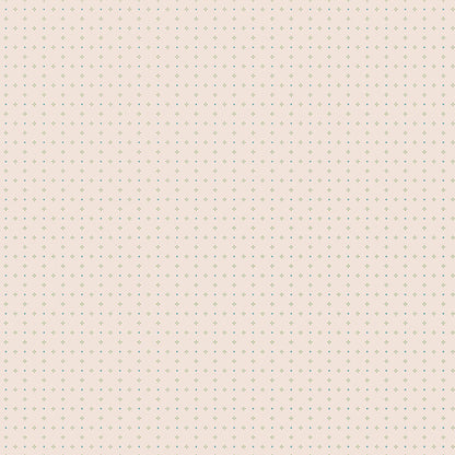 cotton fabric Patterned with small geometric designs on a beige background