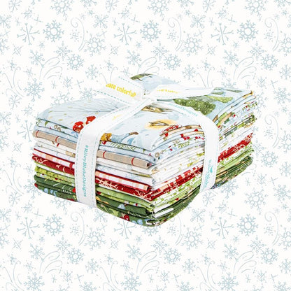 Fabric Christmas PRECUTS: Fat Qrtr Bundle Collection Santas Tree Farm from Riley Blake